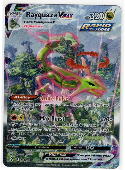 2021 Pokemon Evolving Skies Rayquaza VMAX Alt Art #218 BGS 9.5